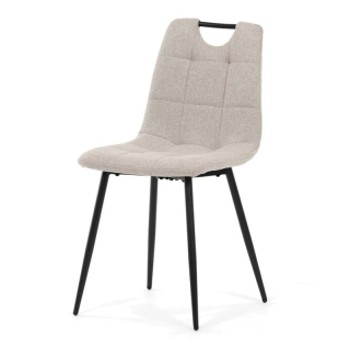 Stolička jedálenská, madlo, ľahko čistiteľná béžová látka