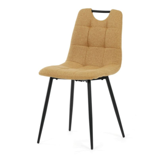 Stolička jedálenská, madlo, ľahko čistiteľná žltá látka