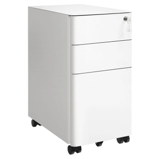 Kancelársky kontajner, kovový, biely