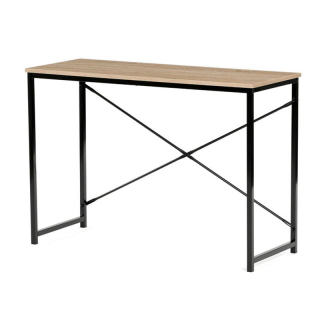 Štýlový pracovný stôl, dekor divoký dub, čierny kov