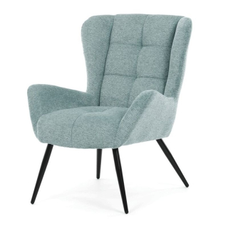 Kreslo ušiak v svetlo modrom prevedení