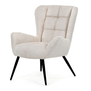 Kreslo ušiak v krémovom prevedení