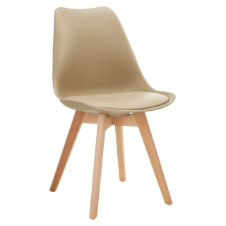 Plastová stolička cappucino-buk