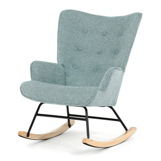 Moderné hojdacie kreslo v elegantnom modrom prevedení