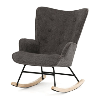 Moderné hojdacie kreslo v elegantnom sivom prevedení