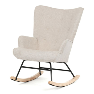 Moderné hojdacie kreslo v elegantnom béžovom prevedení