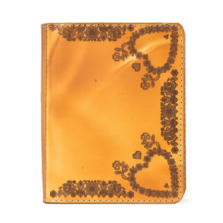 Handmade kožený zápisník – gravírovaný motív Folk