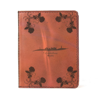 Handmade kožený zápisník – gravírovaný motív Bratislava