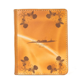 Handmade kožený zápisník – gravírovaný motív Bratislava 2