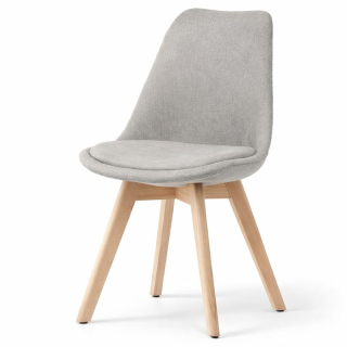 Štýlová jedálenská stolička NINA, béžová látka