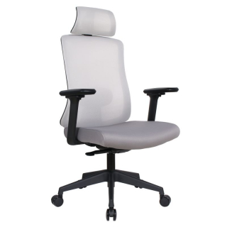 Jednoduché kancelárske kreslo, sivá sieťovina