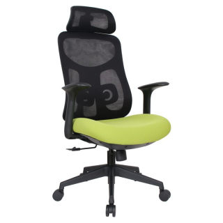 Pohodlné kancelárske kreslo, zelená-čierna, sieťovina