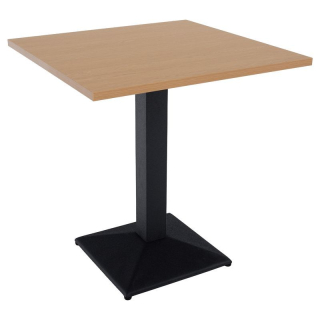 Elegantný jedálenský stôl, dub sonoma-čierna, 70x70