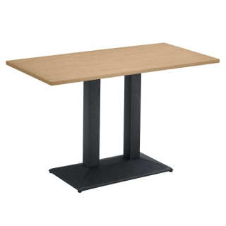 Elegantný jedálenský stôl, dub sonoma-čierna, 120x60