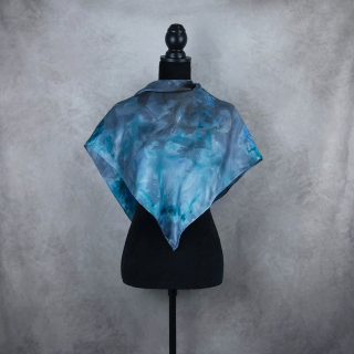 Hodvábna šatka LIMITED_292, 90x90cm, Vyrobená na Slovensku