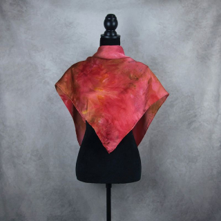 Hodvábna šatka LIMITED_293, 90x90cm, Vyrobená na Slovensku