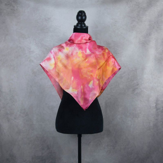 Hodvábna šatka LIMITED_297, 90x90cm, Vyrobená na Slovensku