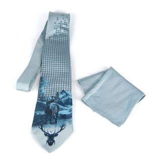 Hodvábna kravata, Tyrkysový Jeleň, Slovenská výroba