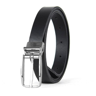 Dámsky kožený opasok PRIMEHIDE SILVER, šírka 2.5cm, Čierny