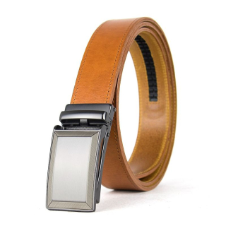 Kožený opasok s automatickou prackou SCRATCH, Koňakový