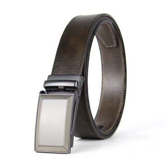 Kožený opasok s automatickou prackou SCRATCH, Olivový