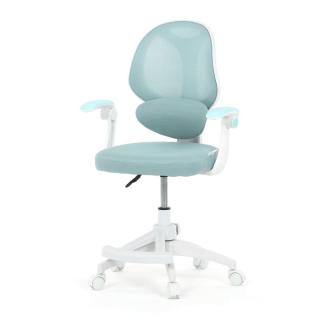 Detská kancelárska stolička, modrá sieťovina