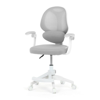 Detská kancelárska stolička, sivá sieťovina