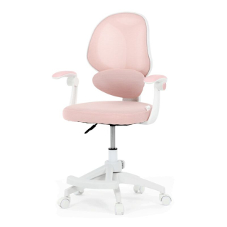 Detská kancelárska stolička, ružová sieťovina