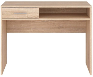 Písací stôl dub sonoma s jednou zásuvkou a policou