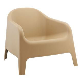 Záhradné stohovateľné kreslo, hnedý plast