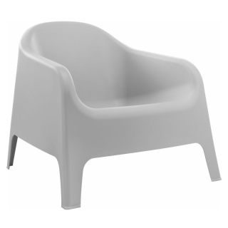 Záhradné stohovateľné kreslo, sivý plast