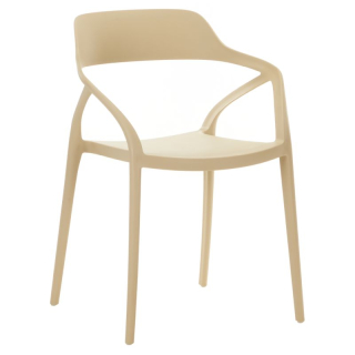 Elegantná stohovateľná, stolička sivohnedý Taupe plast