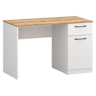 PC stôl, biely, dub evoke, 1D1S