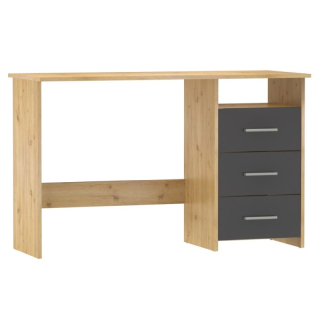 PC stôl jednoduchým dizajnom, dub artisan, grafit