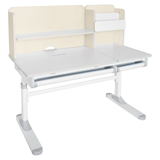 Rastúci písací stôl 120x60cm, natural-biely