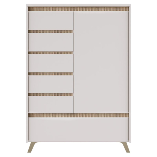 Komoda REG1D5S1K, kašmír, dub sonoma, kombinovaná