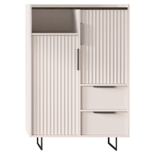 Komoda KOM2D2S, kašmír, norkový gaštan arvadonna, kombinovaná