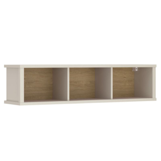 Visiaci regál, 126cm, kašmír, dub evoke, s tromi policami