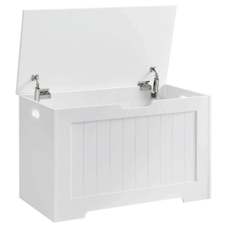 Úložný box z MDF, biely s výklopným vekom
