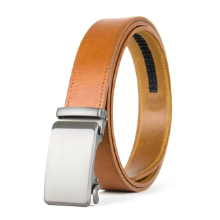 Opasok z pravej kože s automatickou prackou AUREX, Koňakový