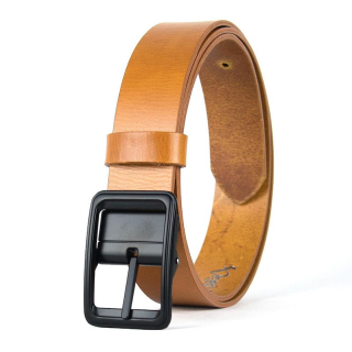 Kožený opasok BLACKFORGE, šírka 3,3 cm, Koňakový