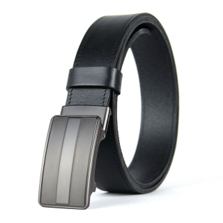 Opasok z pravej kože s brzdou, šírka 3,5 cm – CARBON, Čierny