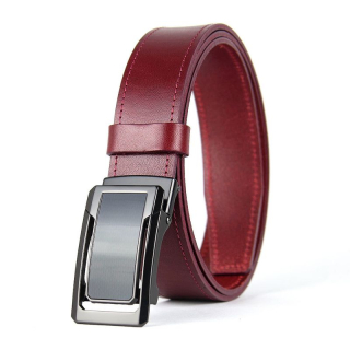 Opasok z pravej kože s brzdou, 3,5 cm, GRAPHITE CORE, Bordový
