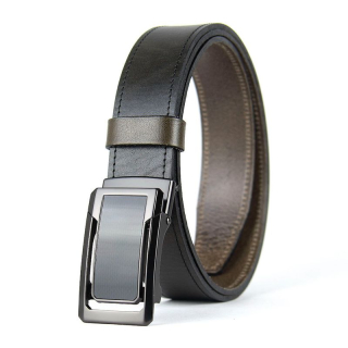 Opasok z pravej kože s brzdou, 3,5 cm, GRAPHITE CORE, Olivový