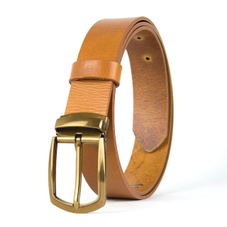 Kožený opasok HERITAGE, šírka 3,3 cm, Koňakový