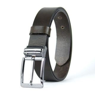 Kožený opasok OBSIDIAN, šírka 3,3 cm, Olivový