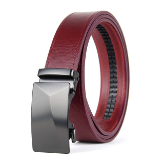 Opasok z pravej kože s automatickou prackou PEARL XYRON, Bordový