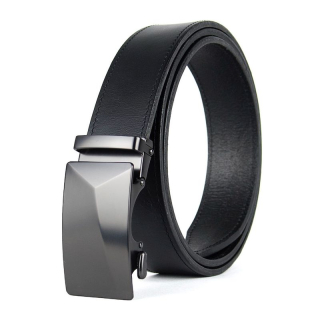 Opasok z pravej kože s automatickou prackou PEARL XYRON, Čierny