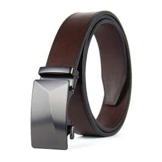 Opasok z pravej kože s automatickou prackou PEARL XYRON, Tmavo hnedý