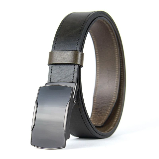 Opasok z pravej kože s brzdovou prackou PHANTOM, 3,5 cm, Olivový